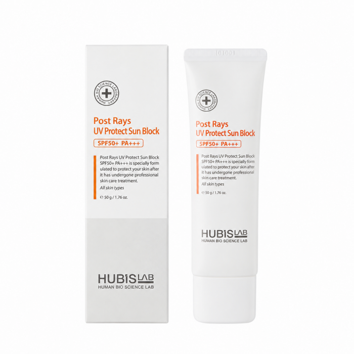Сонцезахисний, антиоксидантний крем з сяючим фінішем Post Rays UV Protect Sun Block SPF50+ PA+++