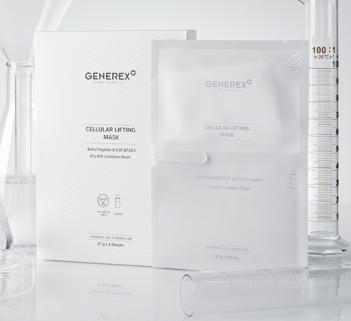Антивікові пептидні маски для обличчя - GENEREX Cellular Lifting Mask 27г*1шт