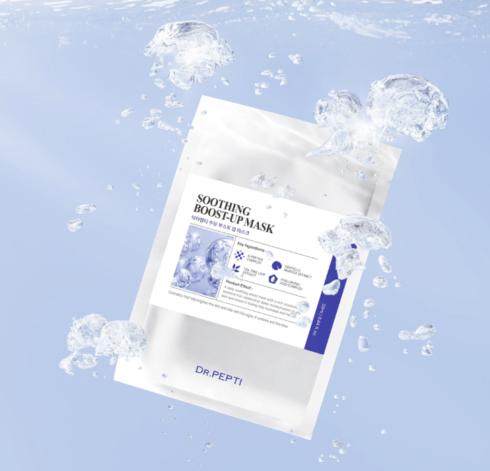 Тканинна маска для інтенсивного зволоження та комфорту шкіри - DR.PEPTI Soothing Boost Up Mask 25мл-5шт