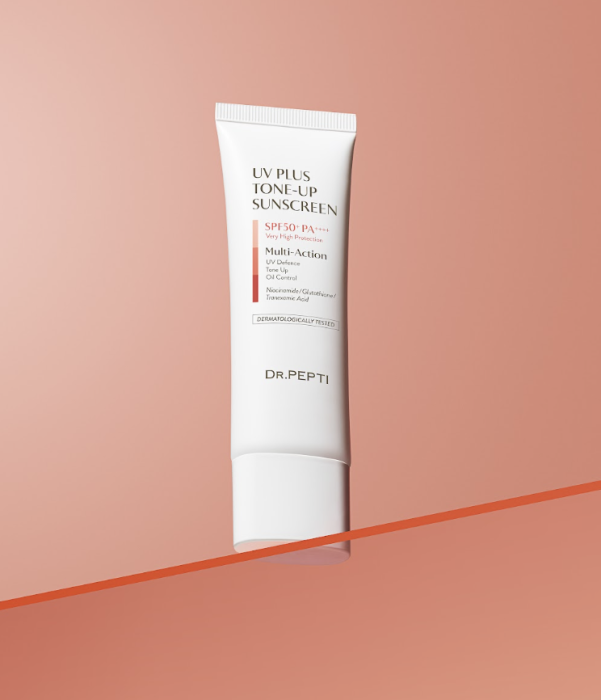 Сонцезахисний tone-up крем - DR.PEPTI UV Plus Tone-Up Sunscreen SPF50+ PA++++ 50 мл