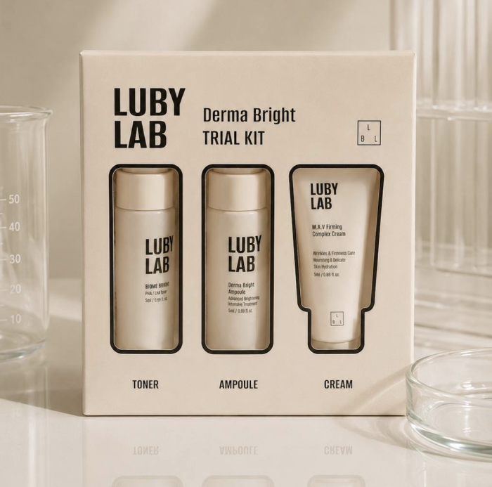 Міні Кіт для відновлення та освітлення шкіри - LUBYLAB Derma Bright Trail Kit 15 мл * 3 шт